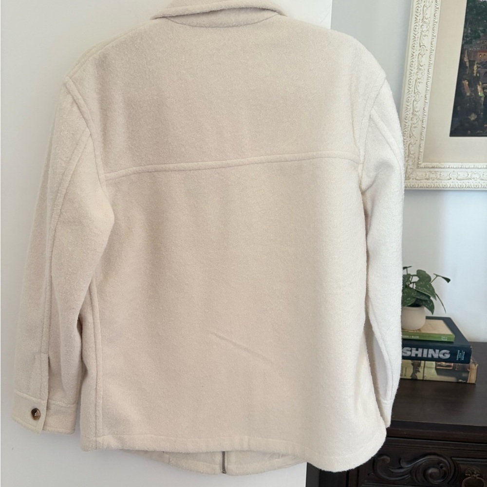 Joie Cream soft buclee zip up coat Jacket NWOT medium - Picture 4 of 8